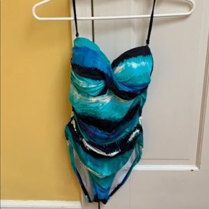 Ana printed one piece swimsuit. Size 6.